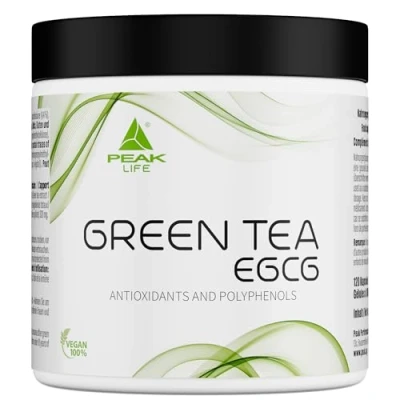 Abbildung von PEAK Grüntee EGCG 120 Kapseln I Portionen Diätunterstützung sekundäre Pflanzenstoffe Polyphenole Antioxidant mit Vitamin C vegan GMO frei g