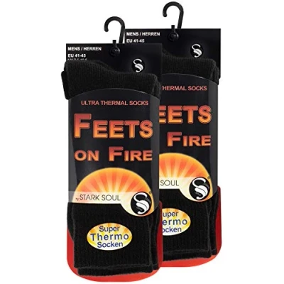 Abbildung von Stark Soul® Thermosocken FEETS on FIRE 2 Paar Herren Ultra Thermo Socken, warme Winter Grösse EU 41 45 2er Pack
