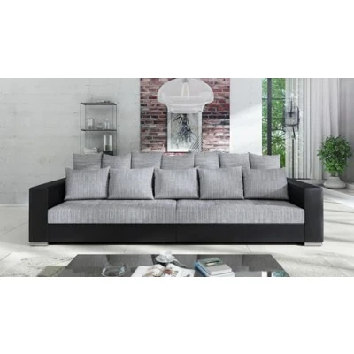 Abbildung von Kuechen preisbombe Modernes Big Sofa Wohnlandschaft Couch Jumbo XXL 2 Schwarz Hellgrau
