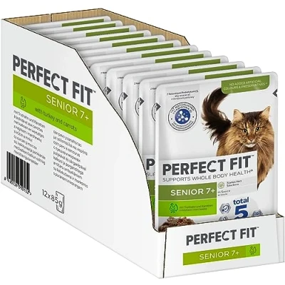 Abbildung von PERFECT FIT™ Katze Portionsbeutel Senior mit Truthahn und Karotten 12 x 85g