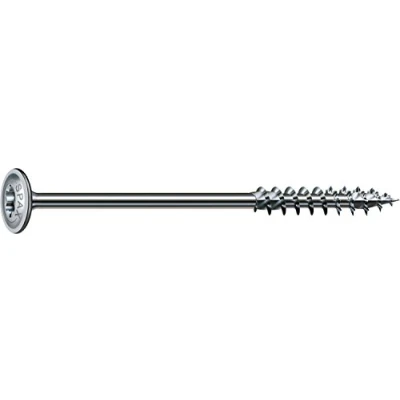 Abbildung von SPAX Holzbauschraube, 6,0 x 180 mm, 100 Stück, T STAR plus, Tellerkopf, Teilgewinde, 4CUT, WIROX A3J, 251010601805