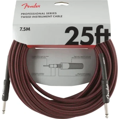 Abbildung von Fender Kabel Professional Series, 7,5m red tweed