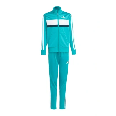 Abbildung von adidas Performance Tiberioerio Junior Unisex Trainingsanzug Pure teal aurora ivy white für Kinder, Größe: 164,