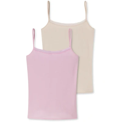 Abbildung von Schiesser 2PACK Unterhemd/shirt, Damen, Größe: 48, Sand, rosa