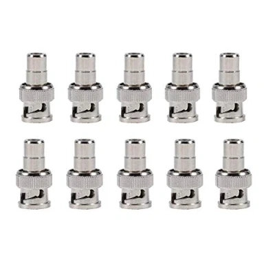 Abbildung von 10 teilige BNC Stecker auf Cinch Buchsenadapter, Adapterstecker aus Metalllegierung für CCTV System