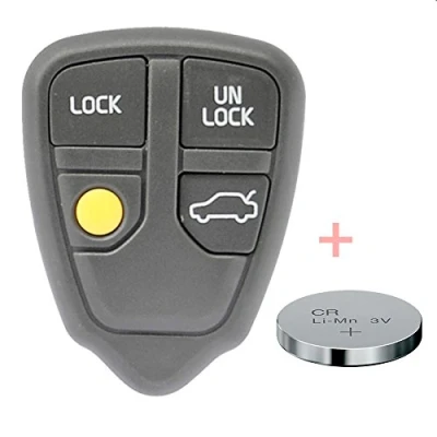Abbildung von Auto Schlüssel Funk Fernbedienung 1x Gehäuse 4 Tasten + CR2032 Batterie für Volvo