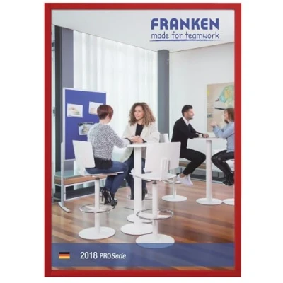 Abbildung von FRANKEN Dokumentenhalter Frame It X tra!Line, DIN A3, magnetisch, rot, ITSA3M 01