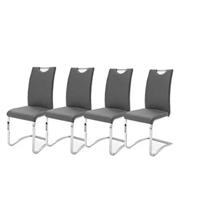 Abbildung von Robas Lund, Stuhl, Esszimmerstuhl, Schwingstuhl Köln, 4er Set, Grau, 57 x 43 100 cm