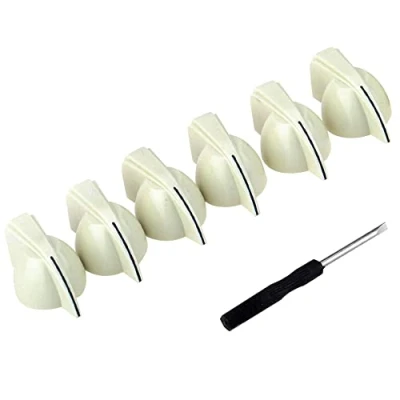 Abbildung von Musiclily Pro Imperial Zoll Größe Gitarrenverstärker Effektpedal Potiknopfe Chickenhead Pointer Knobs, Creme (6er Set)