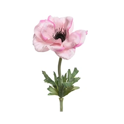 Abbildung von Kunstblumen Anemone 57cm künstliche Blumen Seidenblumen Dekoblumen Kunstpflanzen Tischdeko Hellrosa