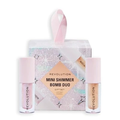 Abbildung von Revolution Beauty Mini Shimmer Bomb Lip Duo Geschenkset, 2 teiliges Set mit Sheer Finish, Vegan &amp; Tierversuchsfrei