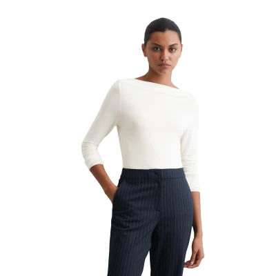 Abbildung von Marc O&#039;Polo Langarmshirt, Damen, Größe: Medium, Salty white