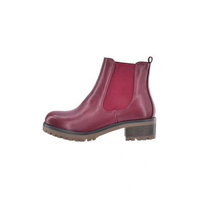 Abbildung von Elara Damen Stiefeletten Chelsea Boots Chunkyrayan S160 Bordeauxrot 40