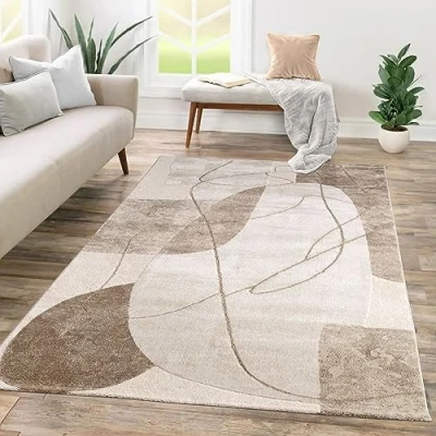Abbildung von TT Home Teppich &quot;Tropana 703&quot;, rechteckig, 15 mm Höhe, Wohnzimmer Kurzflor Geometrisches Design Regenbogen Floral Blätter