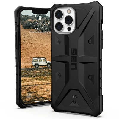 Abbildung von Apple iPhone 13 Pro Max Hülle Kunststoff UAG Hard Case/Backcover Handyhülle Schwarz Shockproof/Stoßfest