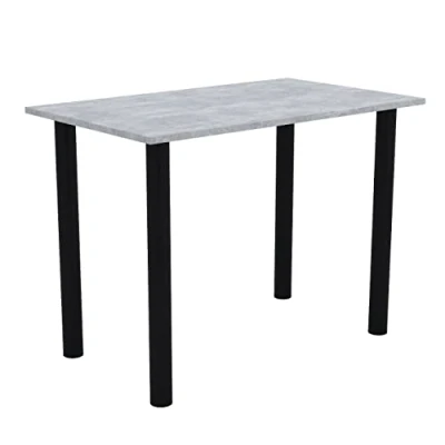 Abbildung von AKKE Esstisch, Esszimmertisch mit schwarzen Beinen Küchentisch Bürotisch 2mm PVC