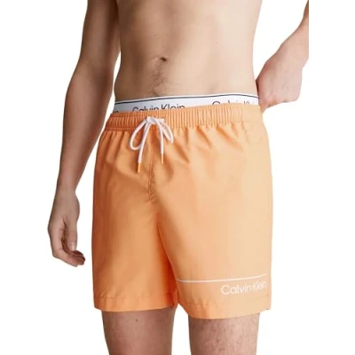 Abbildung von Calvin Klein Swimwear Medium Double Badeshorts, Herren, Größe: XXL, Buff orange