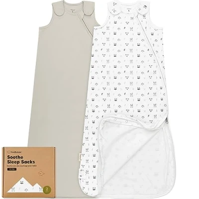 Abbildung von KeaBabies 2er Pack Bio Schlafsäcke 100% Baumwolle Babyschlafsack, tragbare Babydecke, Schlafsack für Babys, Pucksack Kleinkinder, Neugeborene, Säuglingsschlafsack, Mädchen, Junge (Nordic, L)