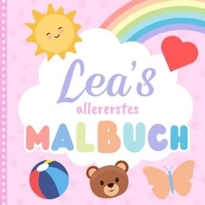 Abbildung von Lea&#039;s allererstes Malbuch: Personalisiertes Kritzelbuch für Lea ab 1 Jahr