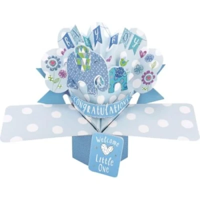 Abbildung von Second Nature NEU Baby Boy Grußkarte Original 3D Pop up Karten