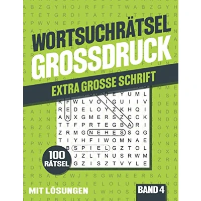 Abbildung von Wortsuchrätsel Großdruck: Buchstabenrätsel Heft mit extra großer Schrift für Senioren und Erwachsene Band 4