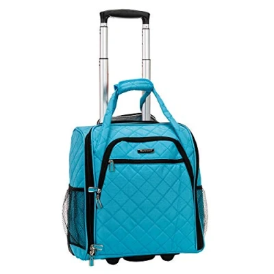 Abbildung von Rockland Melrose Handgepäck mit Rädern, Türkis/Ausflug, einfarbig (Getaway Solids), Carry On 16 Inch, Rädern