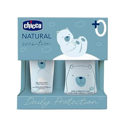 Abbildung von CHICCO NATURAL SENSATION SET 2: 1 SCHAMPOO &amp; KÖRPERBAD OHNE TRÄNEN 200 ML, WICKELCREME 4IN1 100 ML