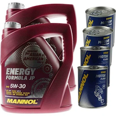 Abbildung von 8L Motoröl MANNOL Energy Formula JP 5W 30 2xMotor Doctor+Motor Flush