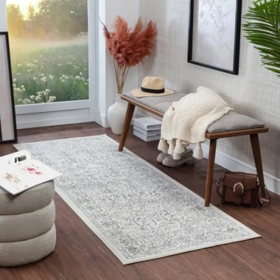 Abbildung von Surya Läufer &quot;Traditional&quot;, rechteckig, Boho Kurzflor Orientteppich, Wohnzimmer, Flurteppich, Grau