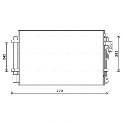 Abbildung von PRASCO KA5157D Klimakondensator mit Trockner 13,0 8,4 Aluminium 695 R 134a KIA: SORENTO 2