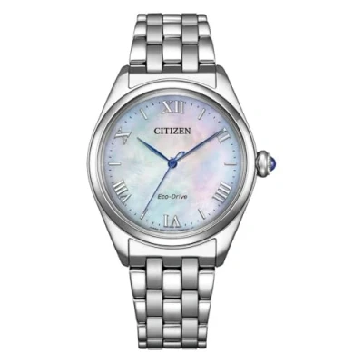Abbildung von Citizen EM1140 80D Eco Drive Solar Damenuhr Perlmuttfarben