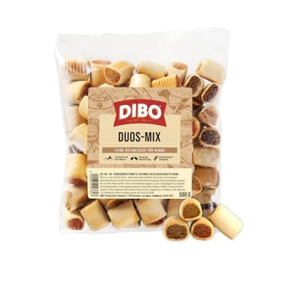 Abbildung von DIBO Duos Mix, 500g Beutel, Backwaren als gesunde, natürliche Ernährung für Hunde, Hundefutter, Barf, B.A.R.F., Leckerli, Hundekekse