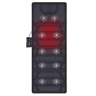 Abbildung von Snailax Massagematte mit Wärme 10 Motoren Vibrationsmassage Massageauflage 2 Heizkissen, elektrisches Ganzkörpermassagegerät, Massagematten umschaltbarer Wärmefunktion, Gechenk 391S DE