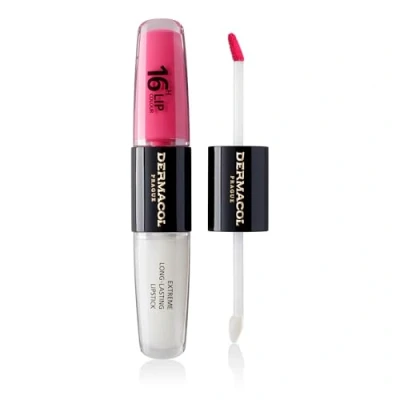 Abbildung von NEU Dermacol 16 Hour Lip Colour, High Pigmentation Gloss, Two Phase Kiss Proof Make up with Matte Finish and Shine, no. 18, Cotton Candy