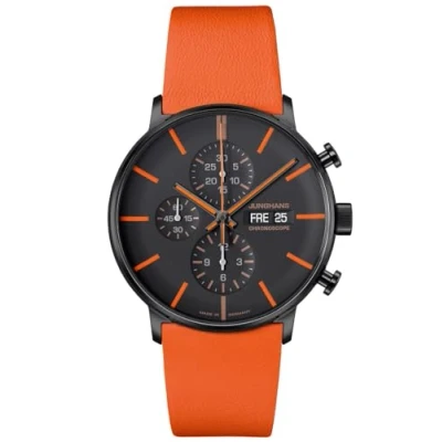 Abbildung von Junghans 27/4370.00 Herrenuhr Form A Chronoscope Orange/Schwarz