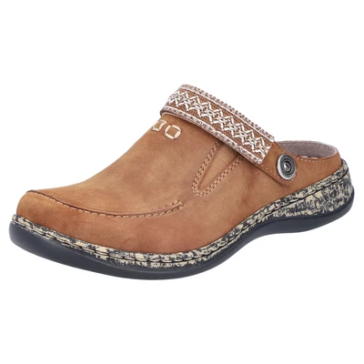 Abbildung von Rieker Pantolette flach, Damen, Größe: 42, Reh Schuhe