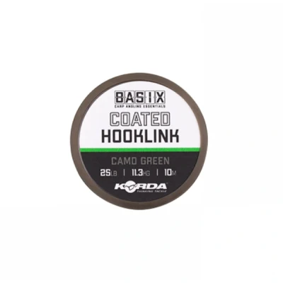 Abbildung von Korda Basix Coated Hooklink 25lb/11,3kg (10m) Karpfen Vorfachmaterial