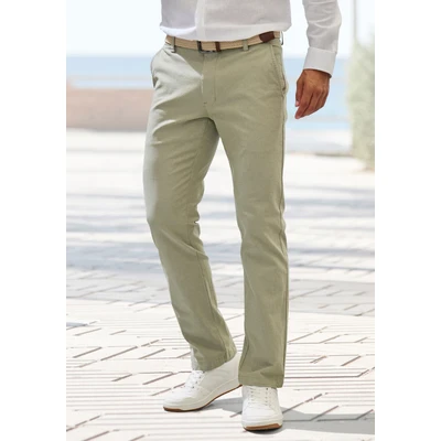 Abbildung von John Devin Chinohose &quot;regular fit, lange Oxford Hose&quot;, aus elastischer Baumwoll Qualität