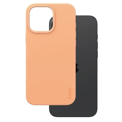 Abbildung von Apple iPhone 16 Pro Max Hülle MagSafe Silikon PanzerGlass Hard Case/Backcover Handyhülle Orange Shockproof/Stoßfest