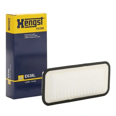 Abbildung von HENGST FILTER E638L Luftfilter 45 115 260 Filtereinsatz TOYOTA: Yaris II Schrägheck, I Aygo, DAIHATSU: Sirion II, CITROËN: C1