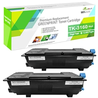 Abbildung von 【Mit Chip】 kompatible Tonerpatrone TK 3160K 3160 TK3160 2 Schwarze 12500 Seiten für Kyocera ECOSYS P3045dn, P3050dn, P3055dn, P3060dn, P3150dn, P3155dn, P3260dn, M3145dn, M3645dn, M3860idnf