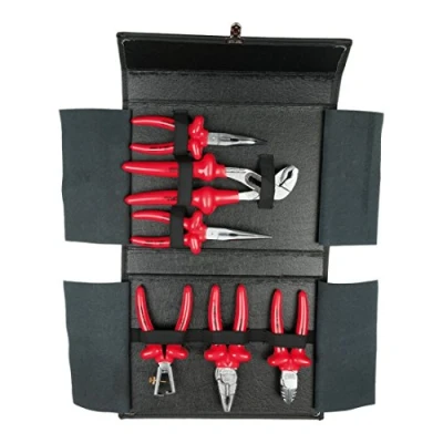 Abbildung von KS TOOLS 117.1873 Zangen Set mit Schneidefunktion kunststoffbeschichtet Werkzeugstahl