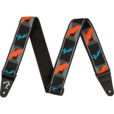 Abbildung von Fender® Neon Monogram Strap, blue/orange