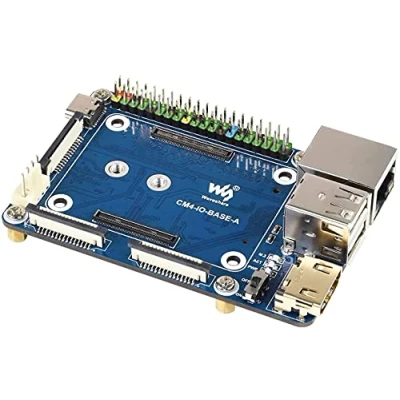Abbildung von IBest for Raspberry Pi Compute Module 4 IO Board,Mini Base Board (A) Lite Version with Standard CM4 Socket and Color Coded 40PIN GPIO Header Onboard CSI/DSI/FAN/HDMI/USB/RJ45 Connectors