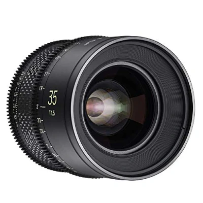 Abbildung von XEEN CF Cinema 35mm T1,5 PL Mount Vollformat professionelles Cine Objektiv Carbon Linsenzylinder extrem kompakt und besonders leicht, schwarz
