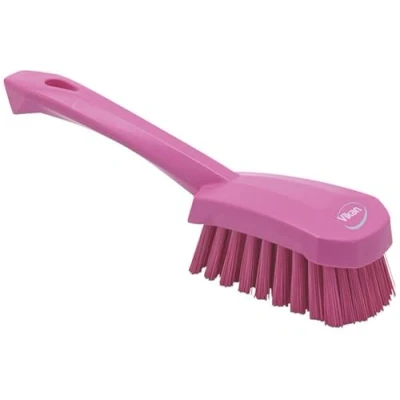 Abbildung von Vikan Hygiene Abwaschbürste Mit kurzem Stiel Harte Borsten Rosa