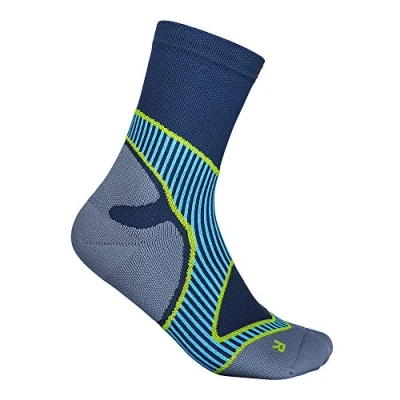 Abbildung von Bauerfeind Run Performance Mid Cut Kompressionssocken Blau Gr. 38 40 für Lauftraining &amp; Regeneration