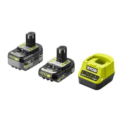 Abbildung von RYOBI 2 Akkus One+ und Ladegerät: 1 Akku 4,0 Ah, 2,0 Ladegerät A RC18120 242X