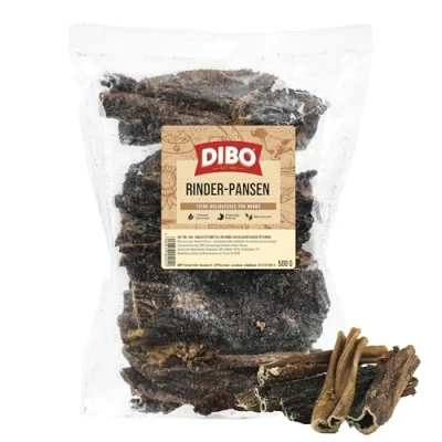 Abbildung von DIBO Rinderpansen, 500g, der kleine Naturkau Snack oder Leckerli für Zwischendurch, Hundefutter, Qualitätskauartikel ohne Chemie