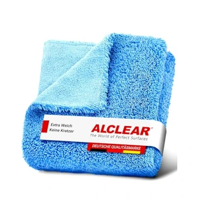 Abbildung von ALCLEAR 820203U Poliertuch 2 Seiten Allrounder Premium ohne Hologramme, f. Auto Yachting &amp; Poliermaschine, 40x40 cm blau